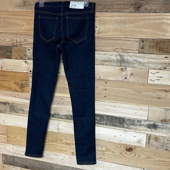 Banana Republic Premium Denim size 27 low-rise skinny dark wash jeans - Picture 9 of 11